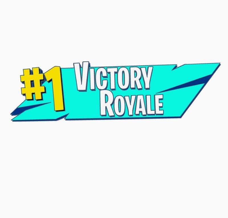 VICTORY ROYALE #1 (FORTNITE) Logo Display by MANIACMANCAVE3D
