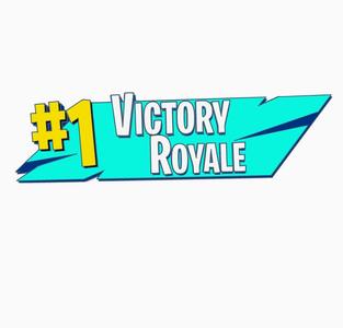 VICTORY ROYALE #1 (FORTNITE) Logo Display by MANIACMANCAVE3D