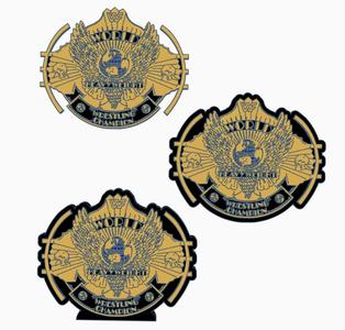 3x WWF 90s WINGED EAGLE CHAMPIONSHIP Plate by MANIACMANCAVE3D