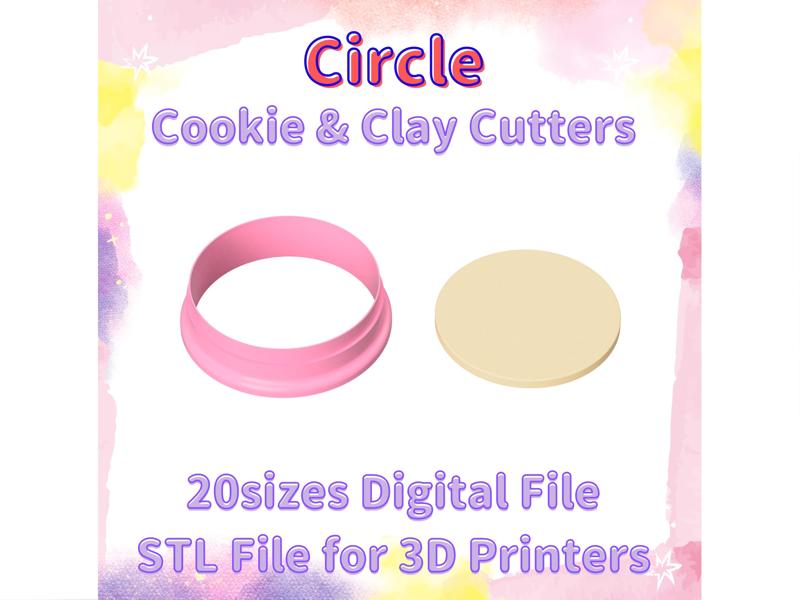 CIRCLE ＊ SET OF 20 SIZES ＊10mm~105mm ＊  POLYMER CLAY CUTTERS＊COOKIE CUTTERS＊SUGAR CRAFT