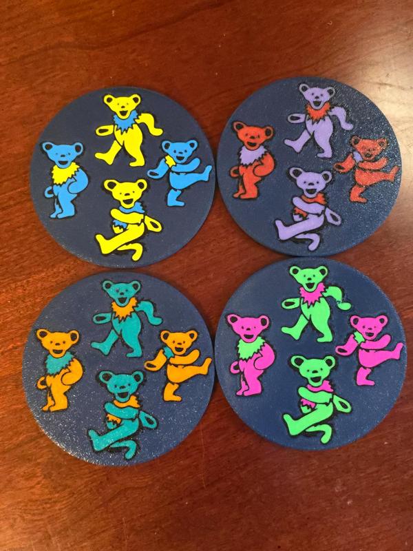 Grateful Dead Dancing Bears Coaster