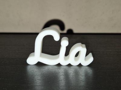 Lia Name Sign Display Decor