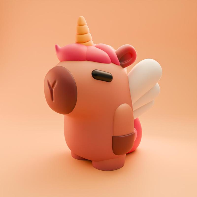 Unicorn Capybara Figure