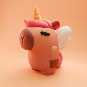 Unicorn Capybara Figure