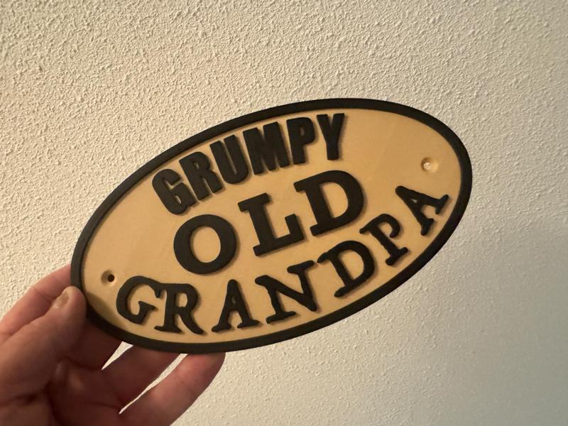 sign GRUMPY OLD GRANDPA