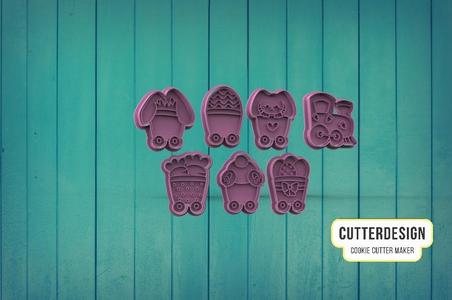 Easter Bunny Train Mini Cookie Cutters Easter Bunny Train Mini Cookie Cutters