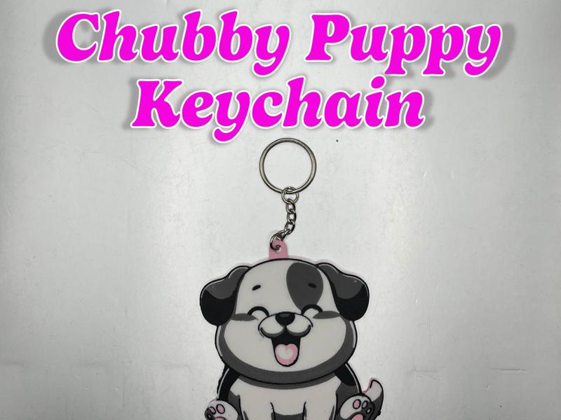 Chubby Puppy Keychain
