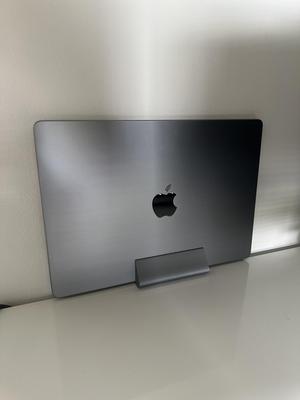 Minimalist vertical laptop stand - space saving