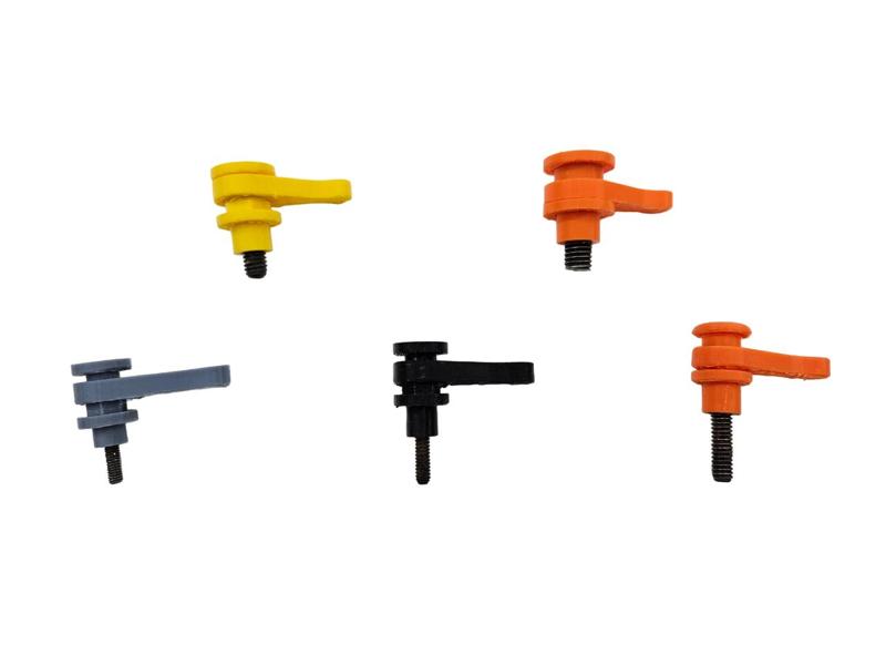 Ratchet Thumb screw lever handle - Imperial (8,10 ¼, 5/16, 3/8) with stand-off