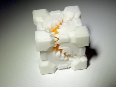 PLA Companion Cube Gears
