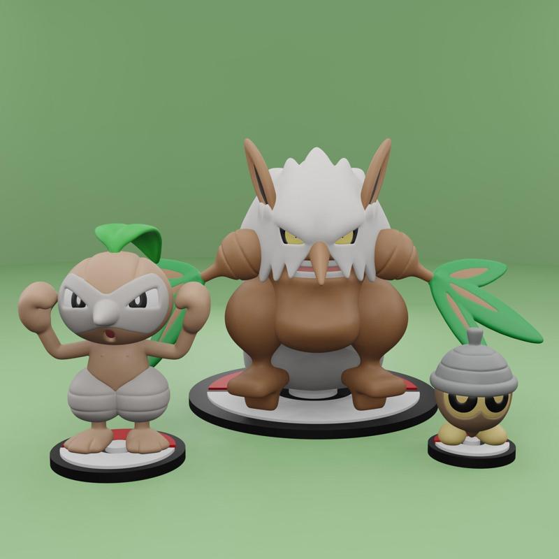 Pokemon No. 273-275 Seedot, Nuzleaf, Shiftry