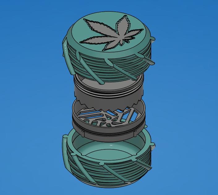 Epic Weed Grinder 420 Revolved with stash inside