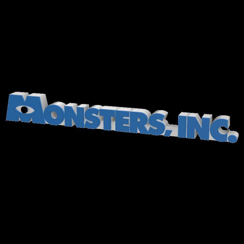 3D MULTICOLOR LOGO/SIGN - Monsters Inc.
