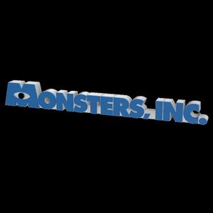 3D MULTICOLOR LOGO/SIGN - Monsters Inc.