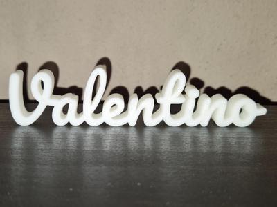 Valentino Name Sign Display Decor