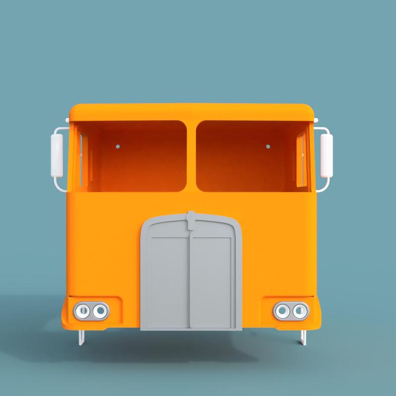 RC TRUCK KENWORTH K100 CABIN round headlights 1:14