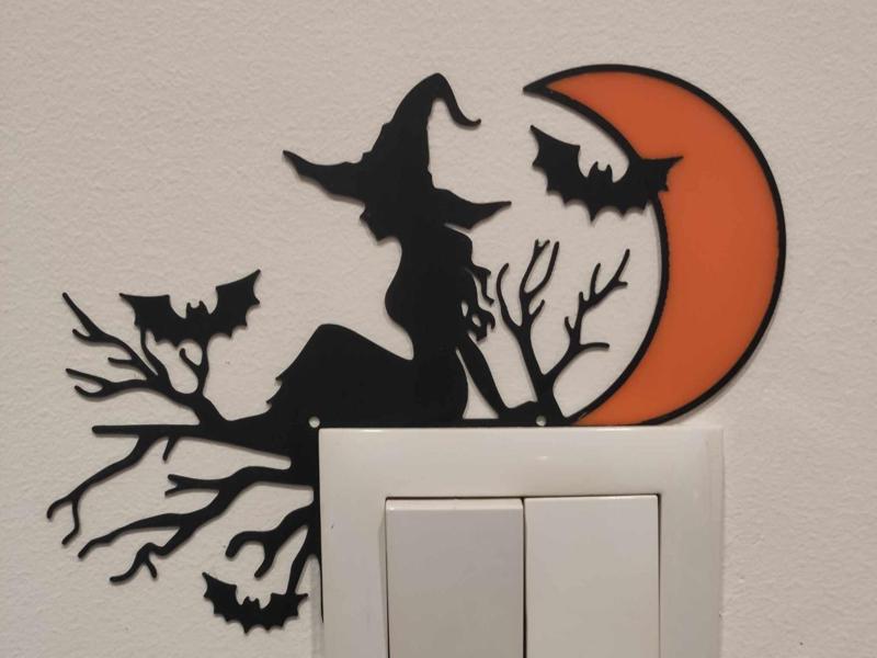 halloween light switch witch