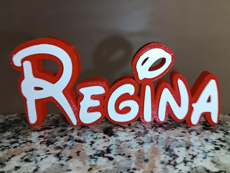 Disney Name Sign Regina Kid Room Wall Decor 3DART