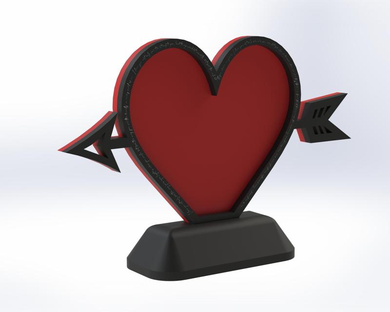 Romantic  Heart-Shaped Photo Frame  – Ideal Valentine's Day Gift