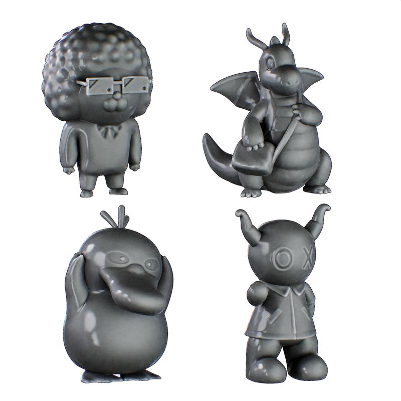 Pokemon - Pack x 4 Cute Chibis Miniatures - Kakao Friends