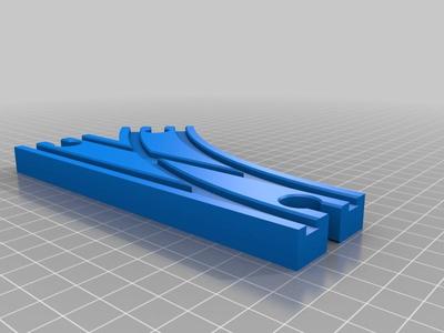 Parametric track compatible with standard wooden train track