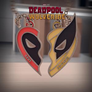 Deadpool & Wolverine Best Friends Heart Keychain