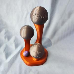 Customizable petanque cup trophy, without holders