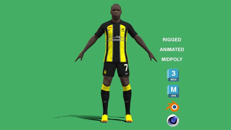 3D Rigged NGolo Kante Al-Ittihad 2024