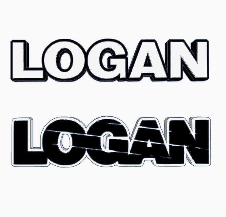 2x LOGAN Logo Display by MANIACMANCAVE3D