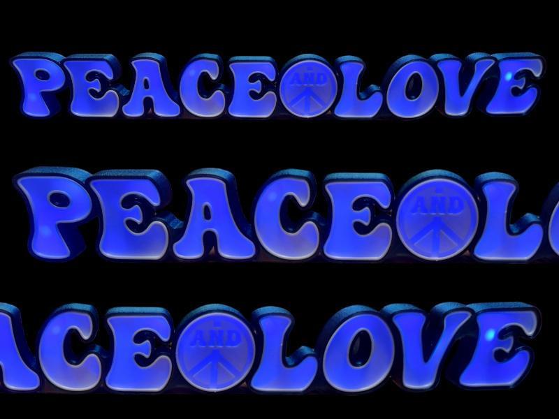 PEACE AND LOVE - ILLUMINATED LOGO