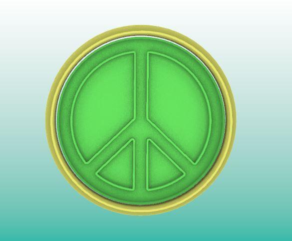 Peace symbol cutter and stamp