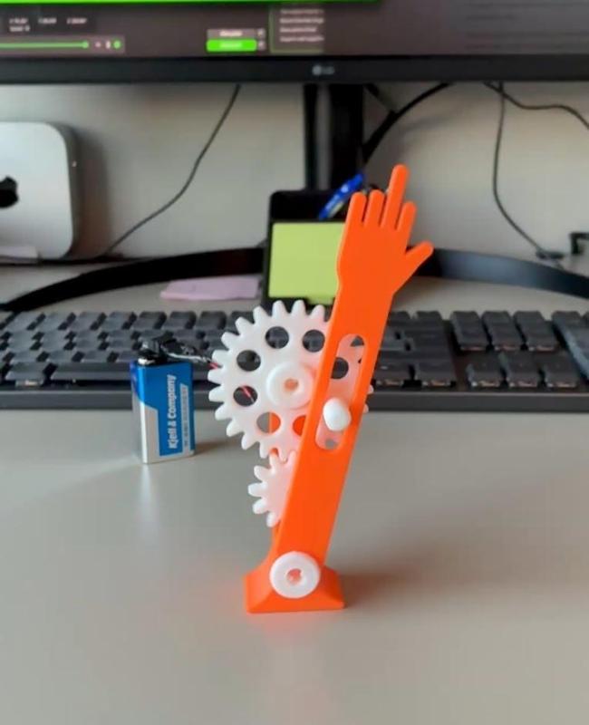 middle finger waving hand mechanism (REMIX)