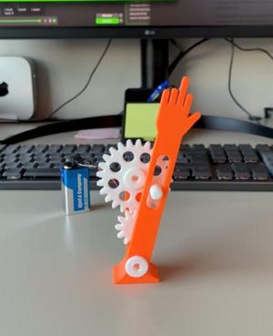middle finger waving hand mechanism (REMIX)