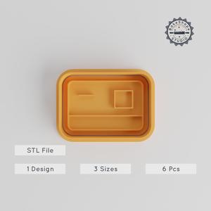 Greeting Card Shape Cutter & Stamp, Perfect for Cookies & Fondant, 6-Piece Set, Includes S/M/L Sizes PRODUCT_4889
