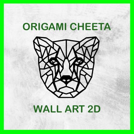 ORIGAMI CHEETA WALL ART 2D