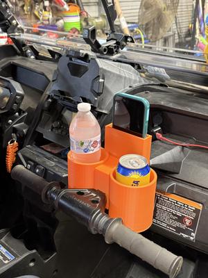 Side By Side KRX 1000 Cup and Phone holder Updated Version