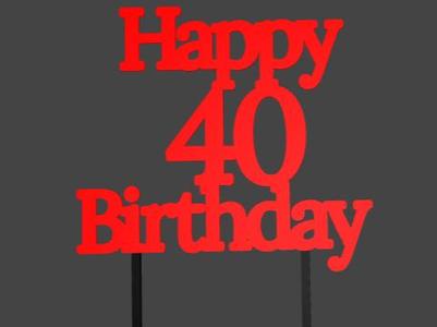 Birthday topper 40
