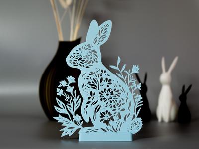 Easter Bunny Decor with Stand