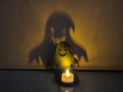 Halloween Tealight Shadow Play Ghost
