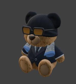 Executive Teddy Bear with Sunglasses - Office Boss 3D Print Model STL