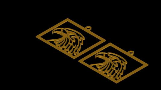 Stylized Eagle Head Pendant Digital File