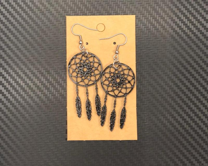 Dream catcher earrings 0.4 mm, no AMS
