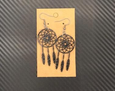 Dream catcher earrings 0.4 mm, no AMS