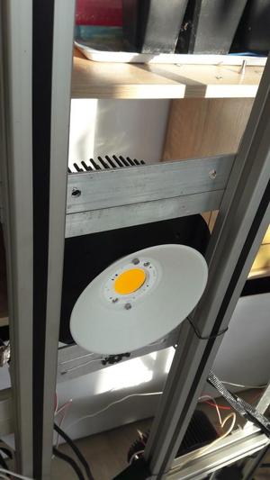 Reflector for Bridgelux Vero29 SE on a 160mm pin heat sink