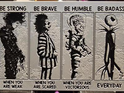Tim Burton - Inspired Motivation Hueforge Print