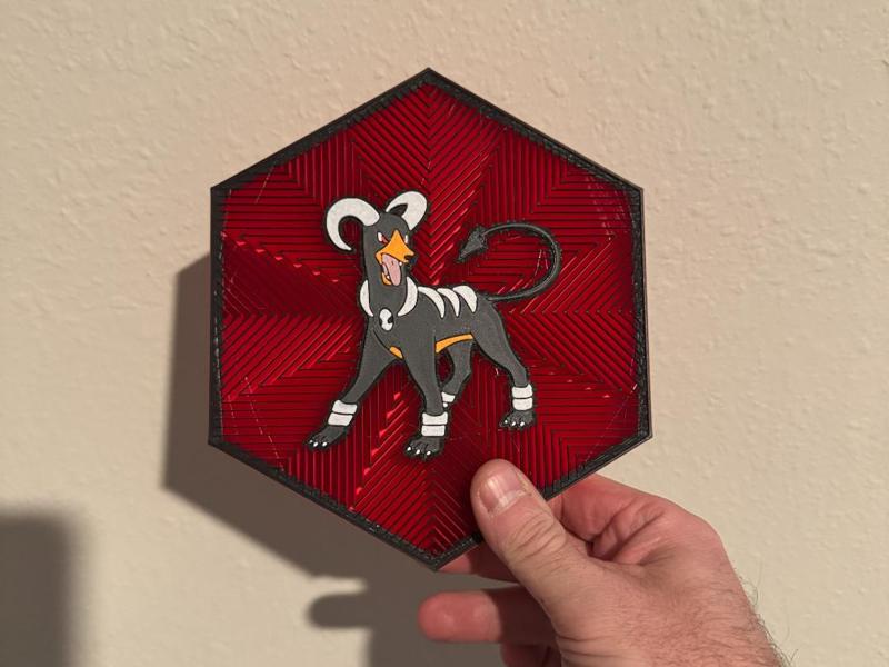 #229 Houndoom Hex Wall Art