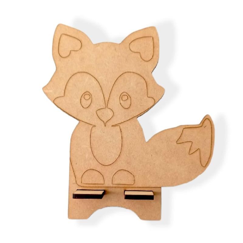 Soporte para celular con diseño infantil zorro - childish phone's stand fox  SVG