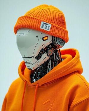 Cyborg Sci Fi Tech Bennie Hoodie Android