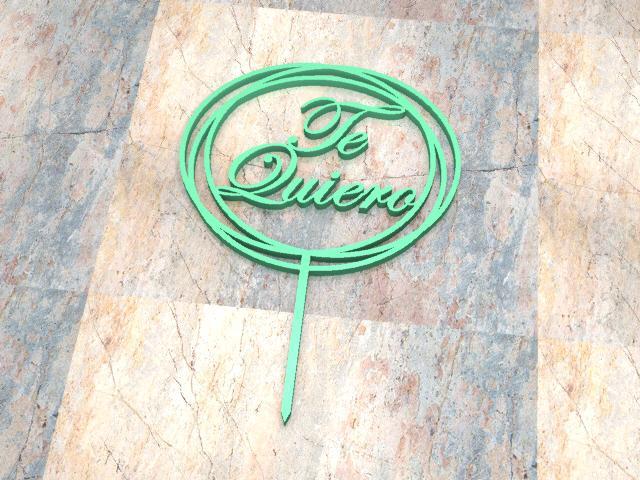 TOPPER CAKE/CARTEL TORTA. I love you_001