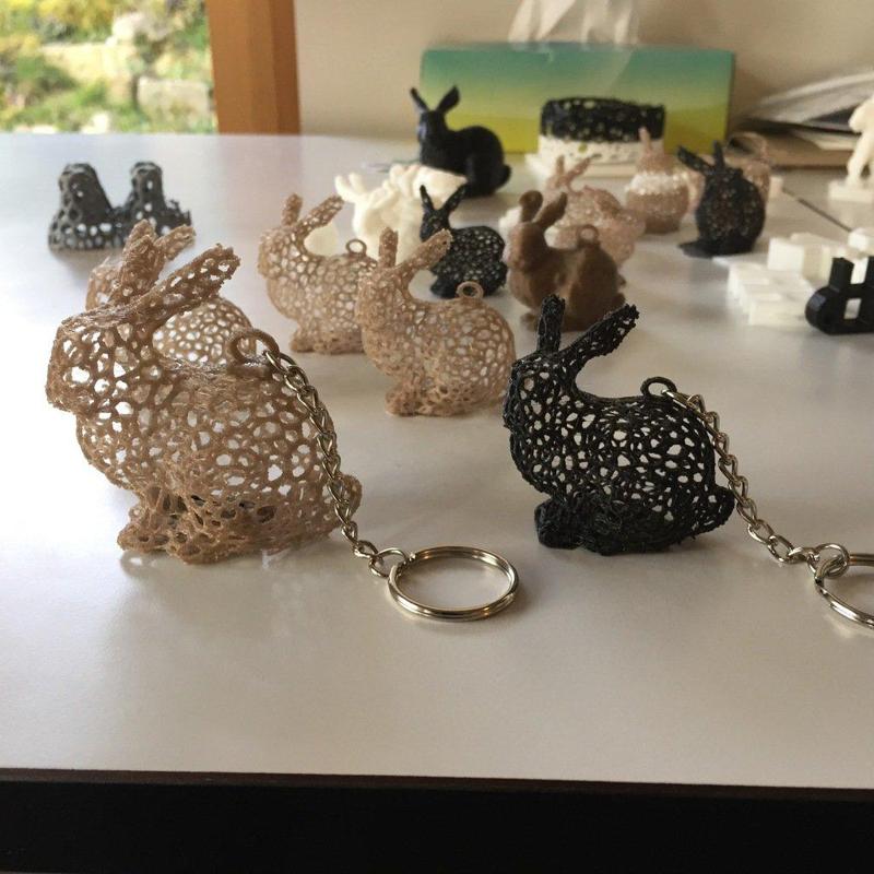 Voronoi Rabbit Keychain